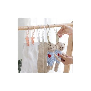 고리형 집게 걸이 빨래 집게세트 3색 12P DD